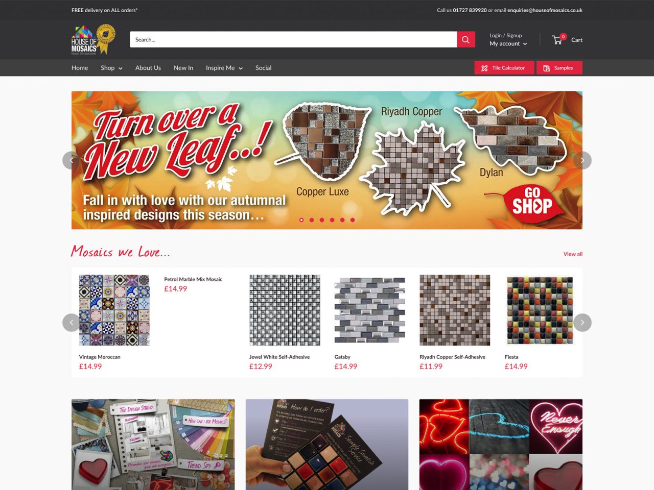 House of Mosaics website screenshot